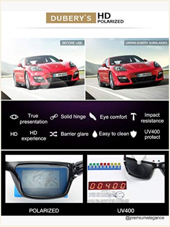 Retro Rectangular UV400 Polarized Sunglasses Wide Frame